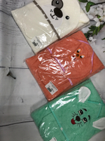 Полотенце - уголок махровый «Ушки» 90*90 см + варежка для купания, (ИП Людин А.В.)