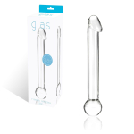 Стеклянный дилдо с реалистичной головкой - 17,8 см. (Цвет: прозрачный)