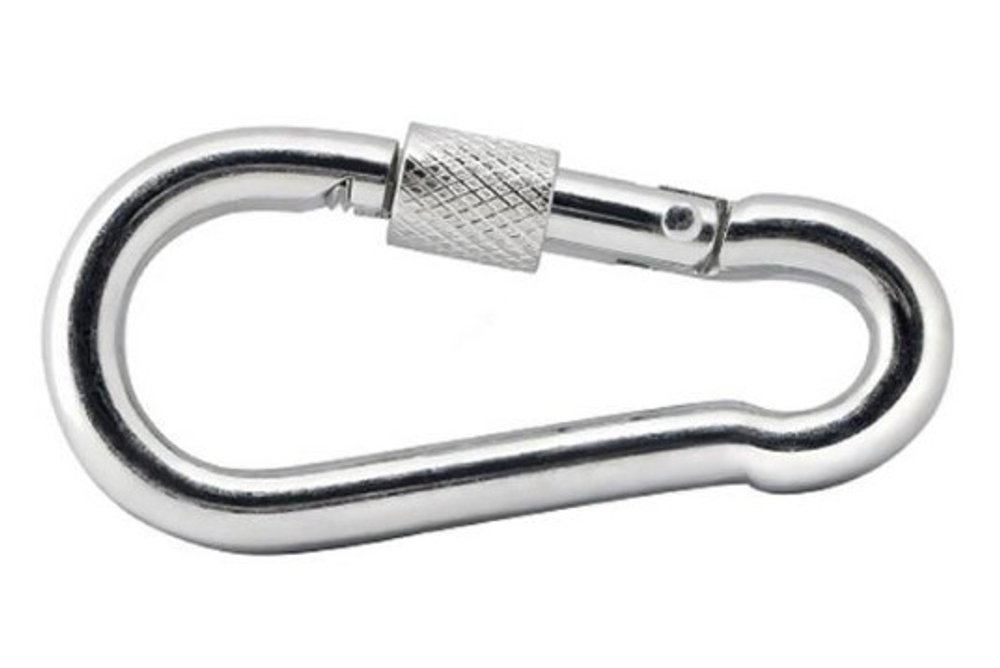 Карабин с фиксатором 4 цинк (100шт/уп)