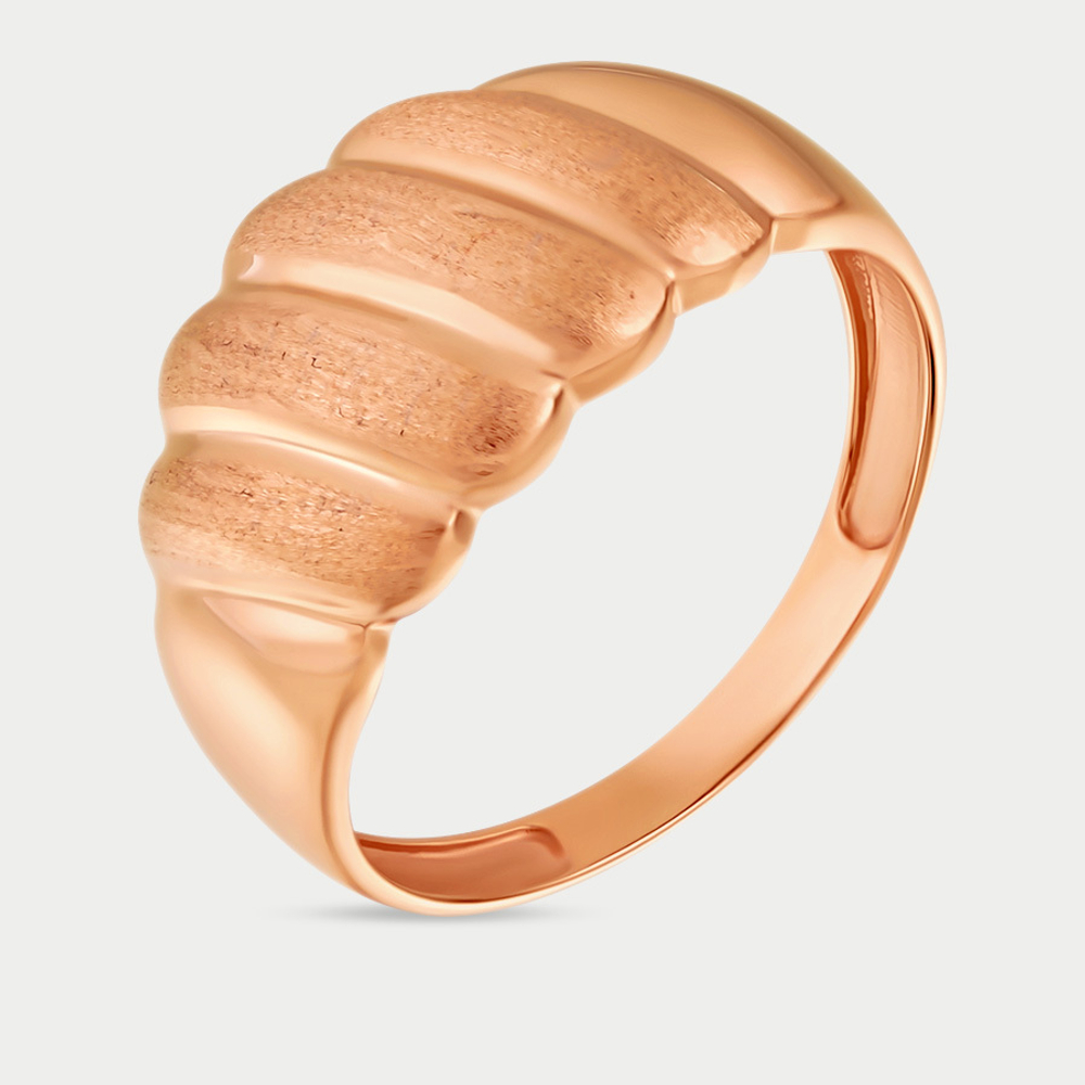 Кольцо из розового золота 585 пробы без вставок для женщин (арт. Кд4078)