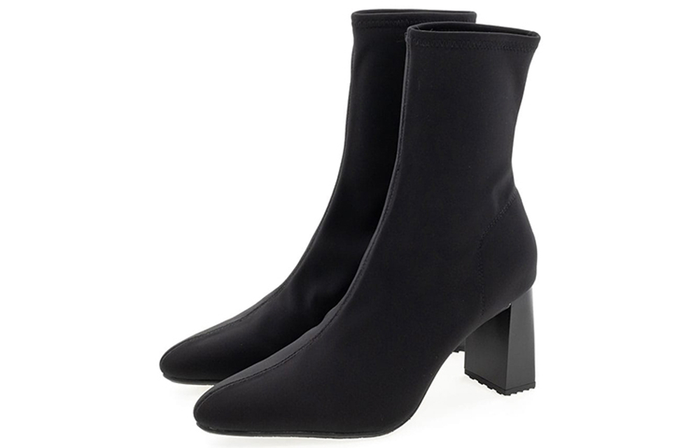 RANDA Stretch & Sock Boots Women"s Black/Dark Brown/Smoke Gray Brown