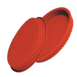 Форма кондитерская круглая d 22 см, h 3 см рифленая силикон P.L.