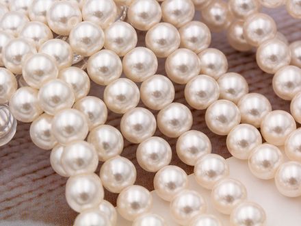 "Жемчуг круглый" 6мм, "Майорка. Имитация" (нить)