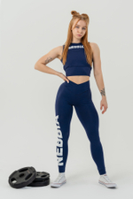 ЛЕГИНСЫ HIGH WAISTED GYM LEGGINGS GLUTE CHECK 613 Синие