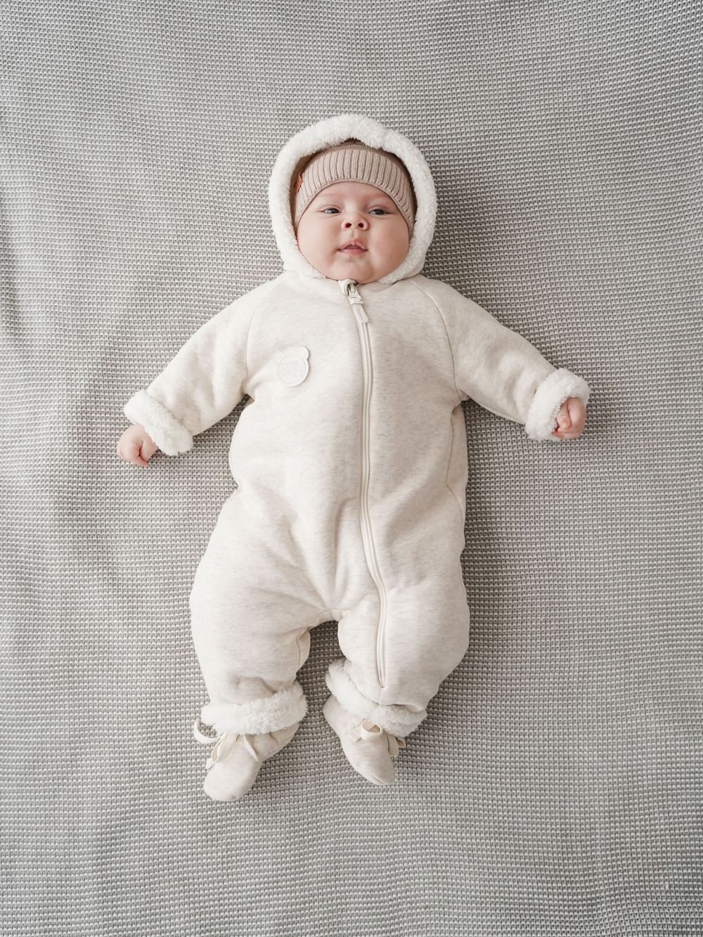 Комбинезон на меху "Ванильный пудинг" 0+