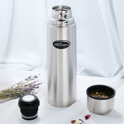 Термос Biostal (1 литр), узкое горло, пробка с кнопкой