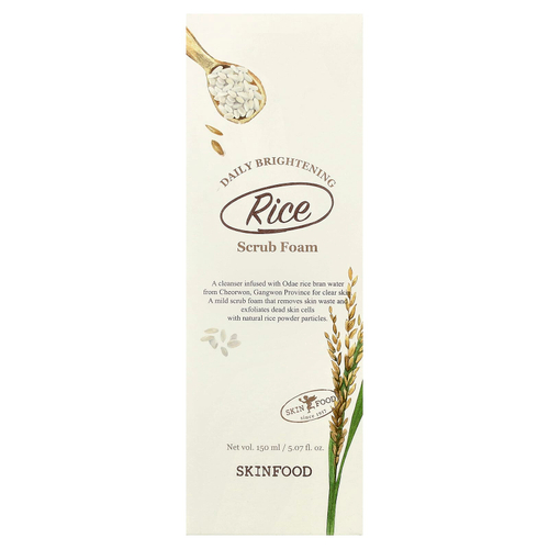 SKINFOOD, Осветляющий скраб для ежедневного применения с рисом, 150 мл (5,07 жидк. унц.)