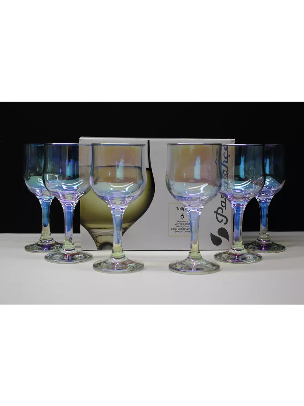 Фужеры для вина 6 штук Радужная коллекция