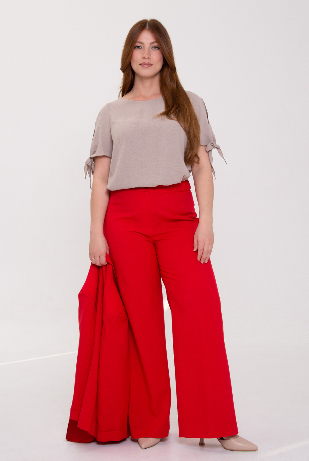 Брюки женские 3393ВЕБ, красный #38К023393ВЕБ