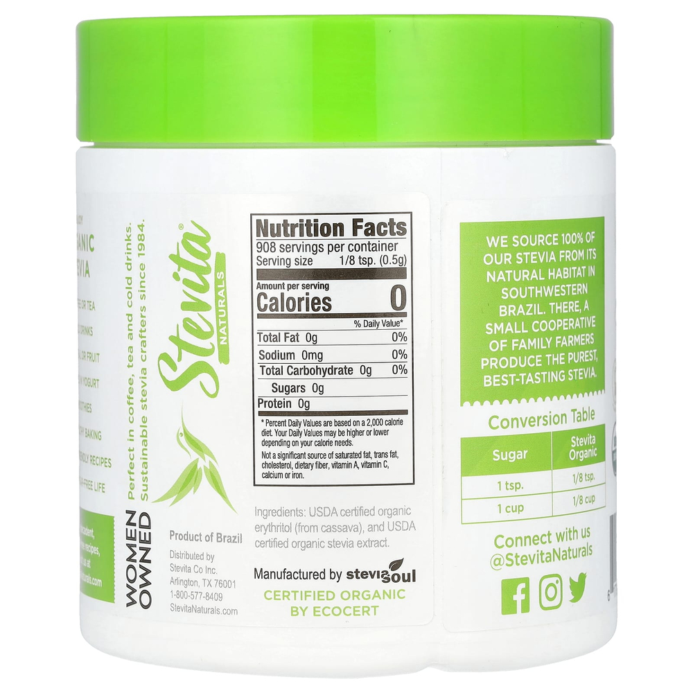 Stevita Naturals, Naturals, органическая стевия, 454 г (16 унций)
