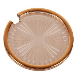 Банка для сыпучих продуктов с ложкой (золотая) h=8,8см,v=400мл (акрил,нержавеющая сталь) (индивидуа