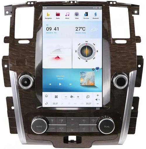Магнитола для Nissan Patrol Y62, Infiniti QX56/QX80 2010-2019 (поддержка Bose, 360 и мониторов) - Kuberg ZF-1808-Q6 вертикальный экран в стиле "Тесла" на Android 11, CarPlay, 4G SIM-слот