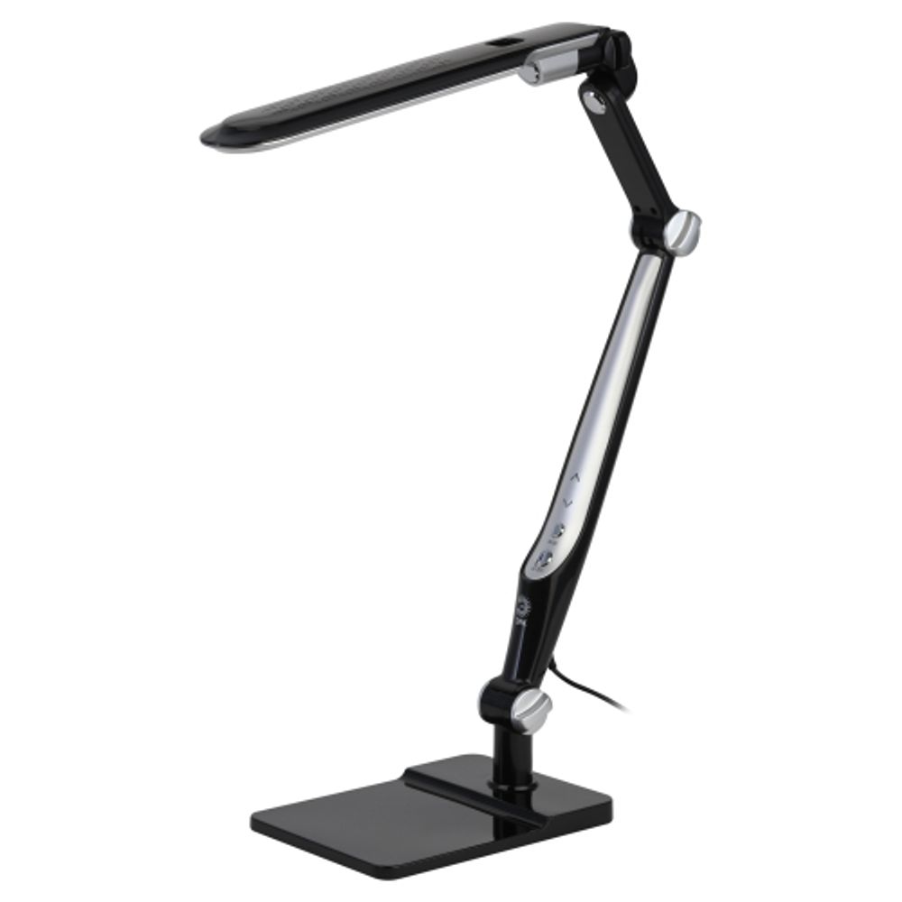 Настольный светильник ЭРА NLED-497-12W-BK светодиодный на струбцине и с основанием черный | Светодиодные настольные лампы