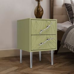 Тумба Арт Колор leaves Стайл Сильвер Зеленая олива