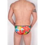 Мужские трусы слипы с разноцветным принтом и черной окантовкой Cosmos Colors