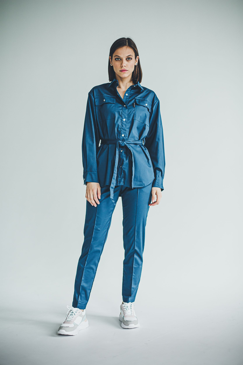 Блуза женская м296 toray стретч opal blue