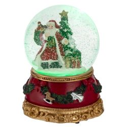 GAEM Фигурка декор в стекл шаре "Дед Мороз", D 9.5 см, L9,5 W9,5 H14 см