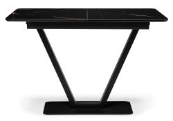 Стол на тумбе Бугун 120(160)х80х77 обсидиан / черный