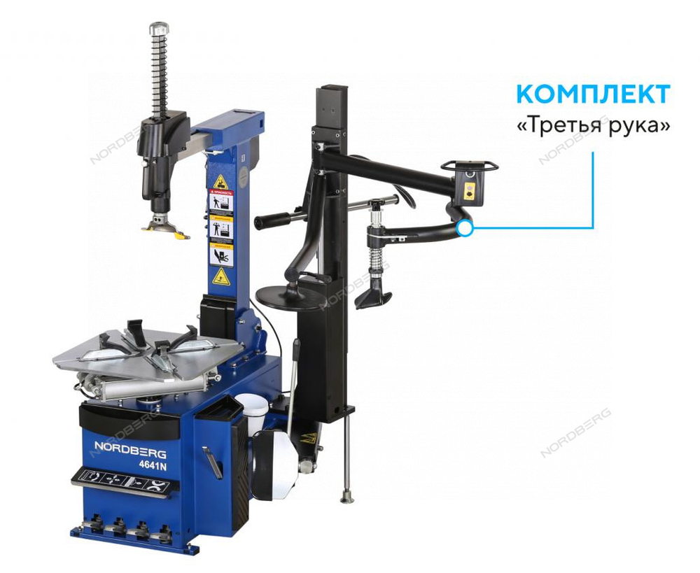 Станок шиномонтажный автомат, двухскоростной, 380 В, синий NORDBERG 4641N