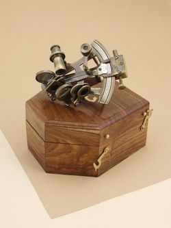 Nautical Морской секстант в деревянном футляре