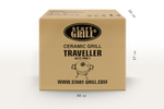 Портативный керамический гриль TRAVELLER 12 дюймов (красный) (30,5 см)