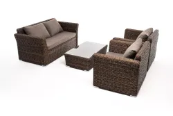 "Капучино Сингл" лаунж-зона из искусственного ротанга (гиацинт), цвет коричневый