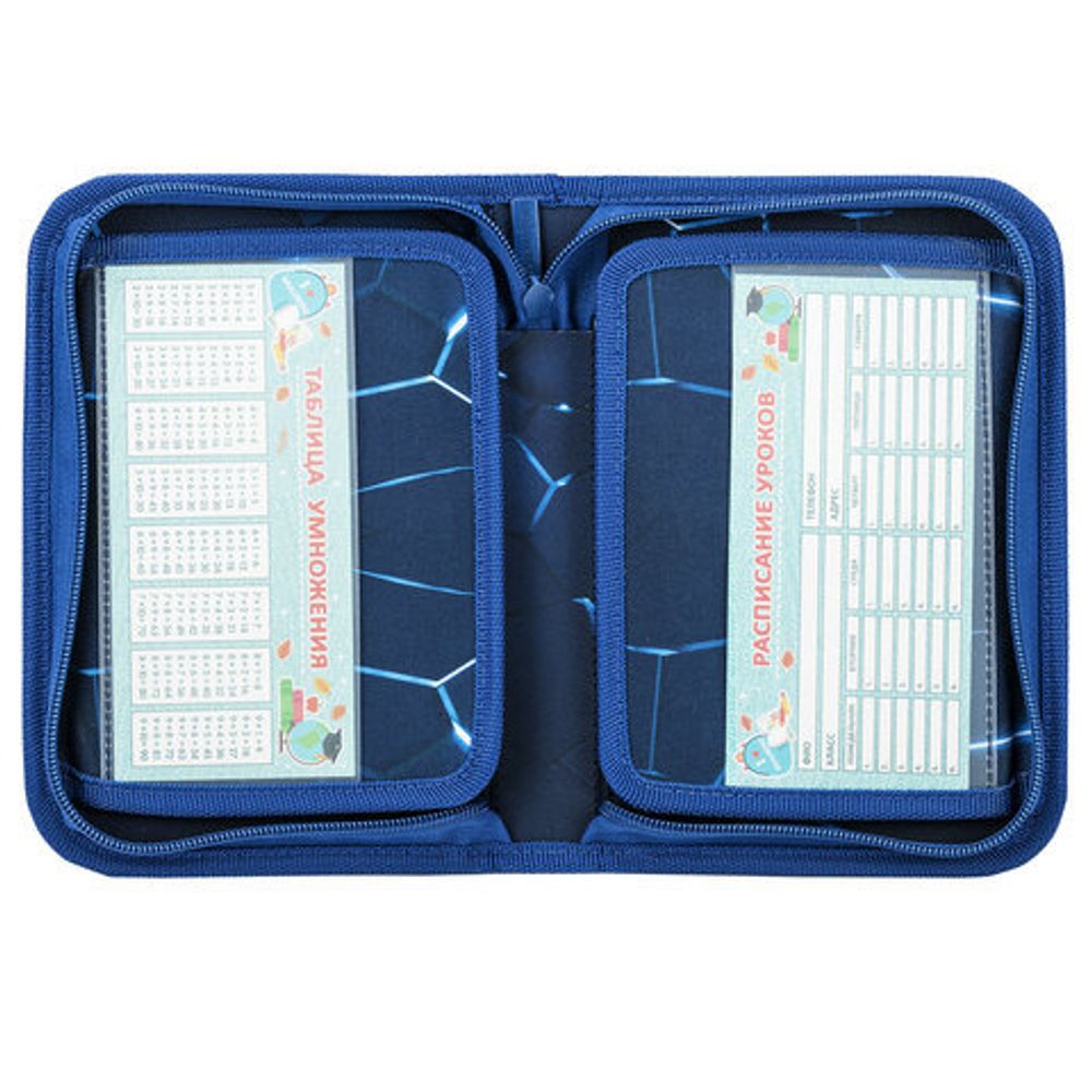 Пенал BRAUBERG, 1 отделение, 2 откидные планки, полиэстер, 21х14 см, Digital lava, 272320