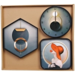 Часы настенные + пано 2шт «HOME STYLE» Обольщение, черный корпус