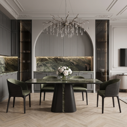 Дизайнерский стол ТОТЕМ black emerald