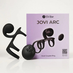 Эрекционное кольцо со стимуляцией для пар SVibe Snail JOVI Arc, черное