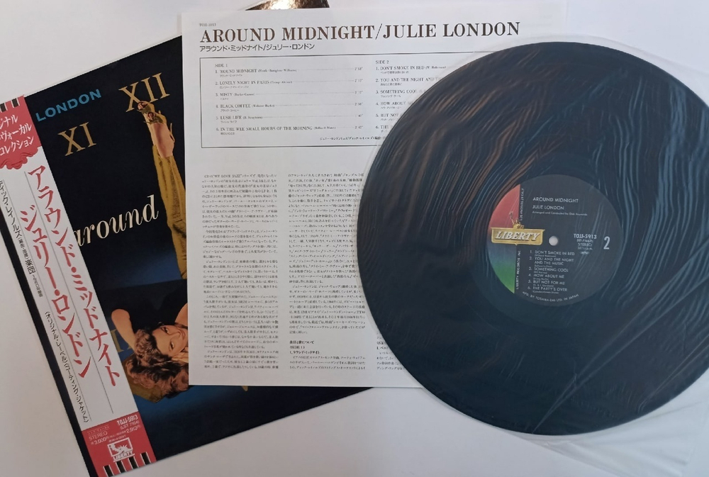 Винтажная виниловая пластинка, Julie London Around Midnight (Japan 1994)