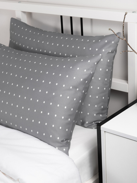 UTOPIA 2 Наволочки, сатин серый в точку