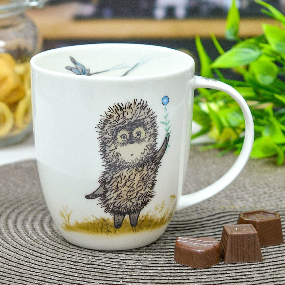 Кружка 420мл Ежик в тумане форма Дерби, фарфор