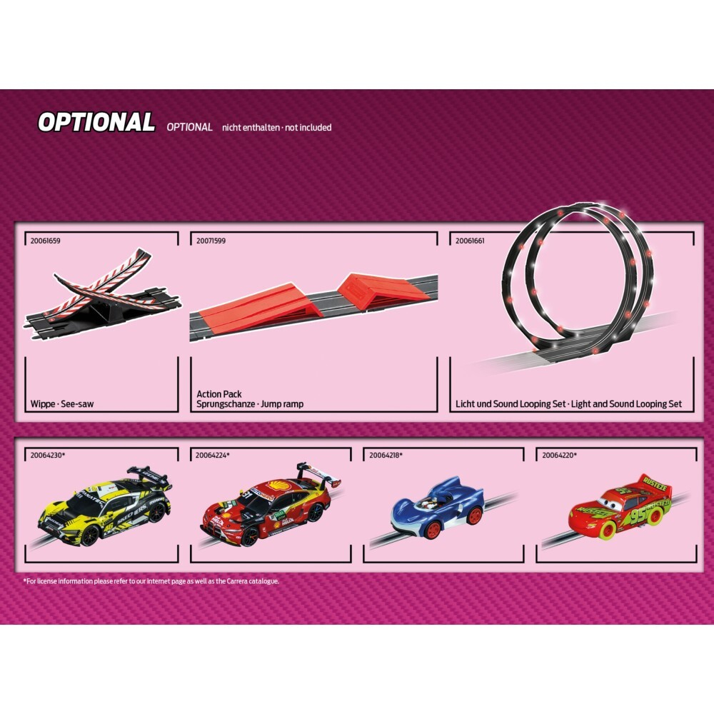 Carrera GO!!! - Автотрек 4,9м Girls Power Glamour Racing + 2 машинки 62579 / артикул   62579  / GTIN 4007486625792
