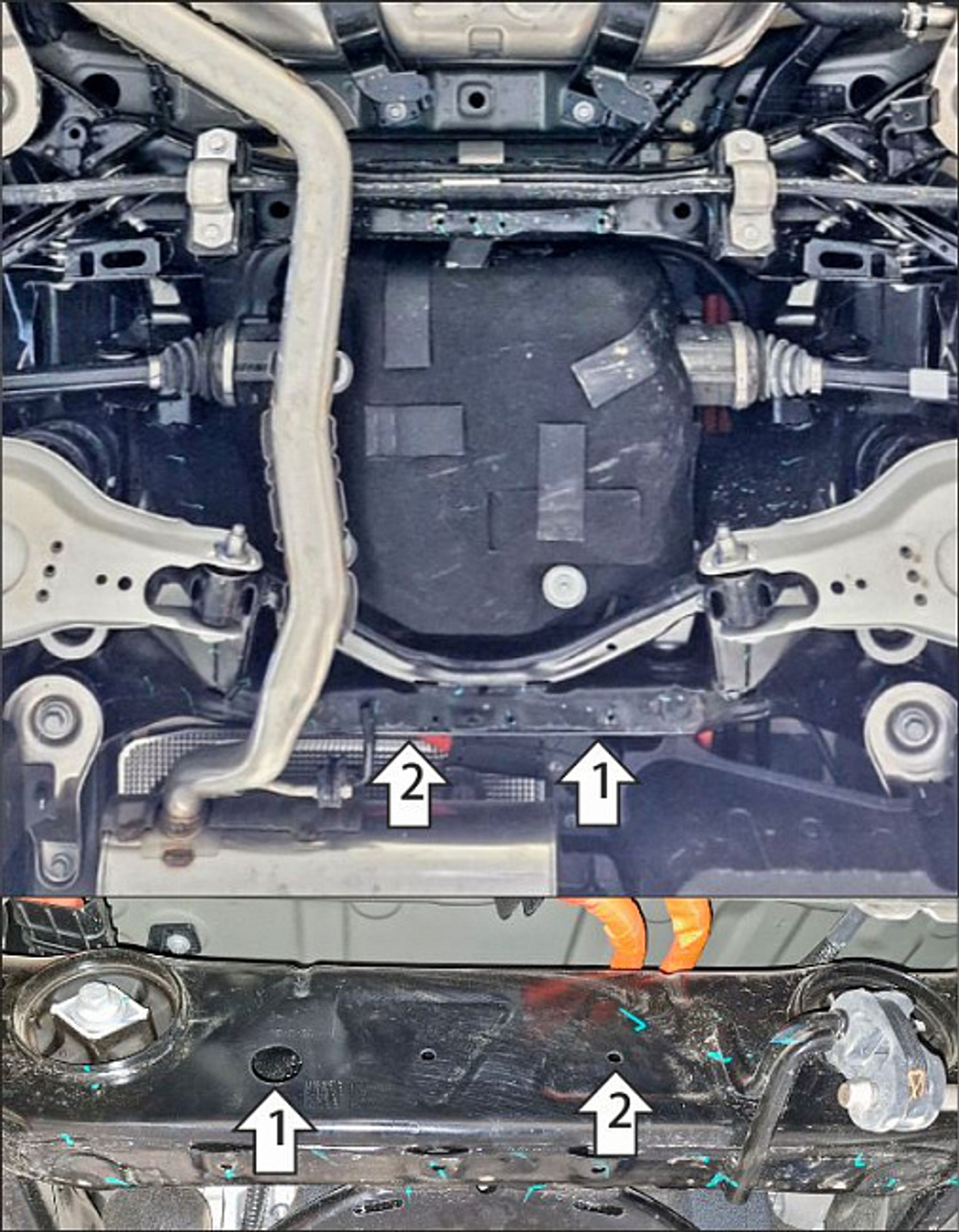 Защита заднего электромотора. 4 мм, Алюминий для Li Auto L6 2024-н.в., Motodor.349905