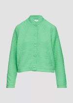 Структурированный блузон с воротником-стойкой и планкой на пуговицах s.Oliver