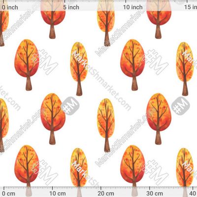 Осенний лес на белом фоне by Anin.art 236 DPI