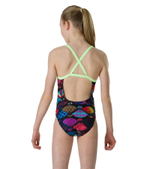 Купальник детский спортивный Speedo TranquilFan Allover Digital Thinstrap Crossback