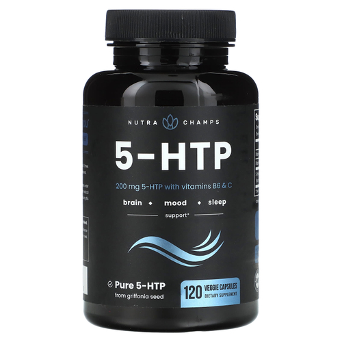 NutraChamps, 5-HTP, 120 растительных капсул