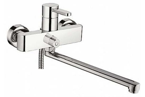 Смеситель ванна  DORON DB 1101-35L 1/2 керамика, хром, излив 350 мм, лейка 1 реж