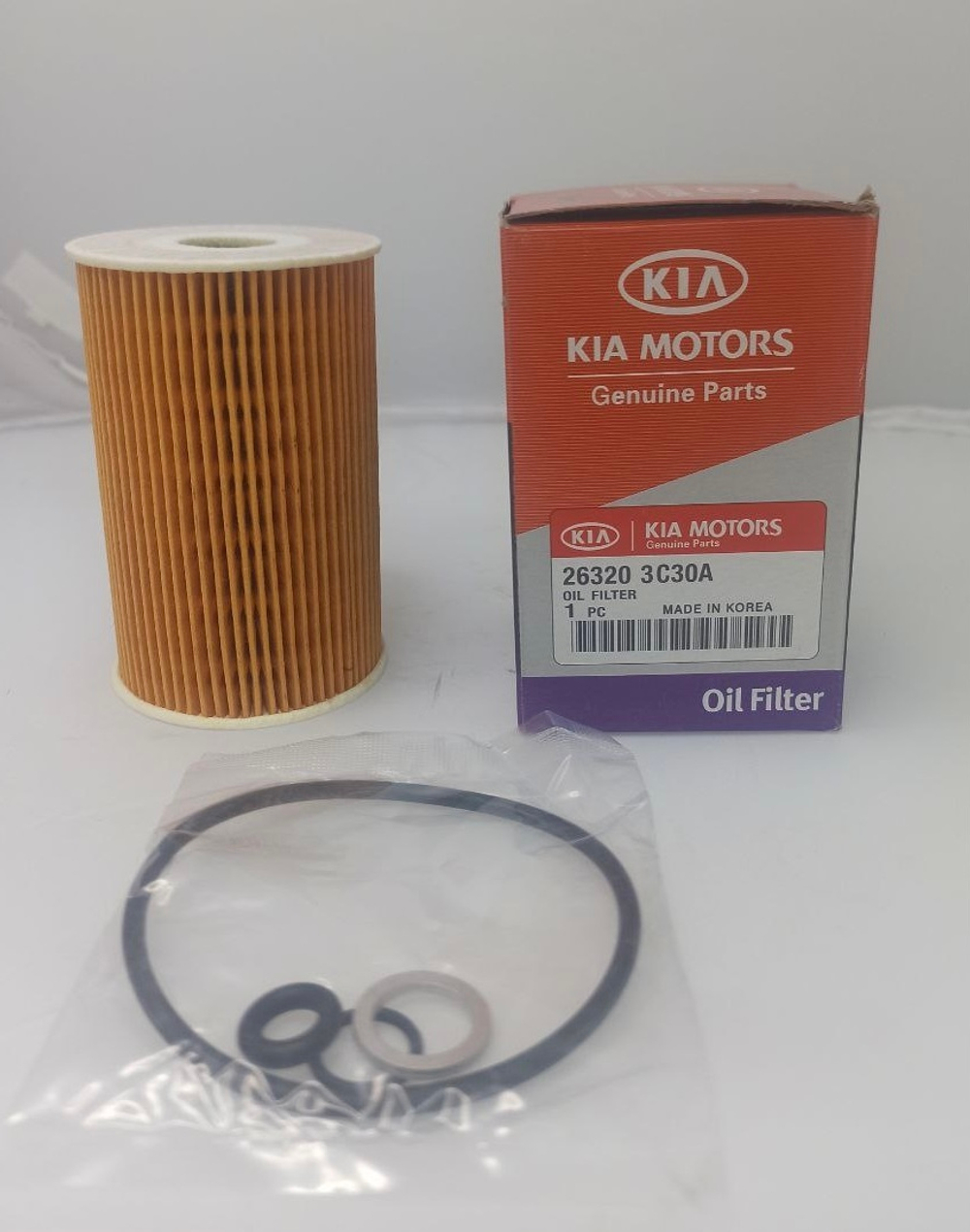 Фильтр масляный картридж 263203C30A для Hyundai Sorento, Kia Quoris, Genesis