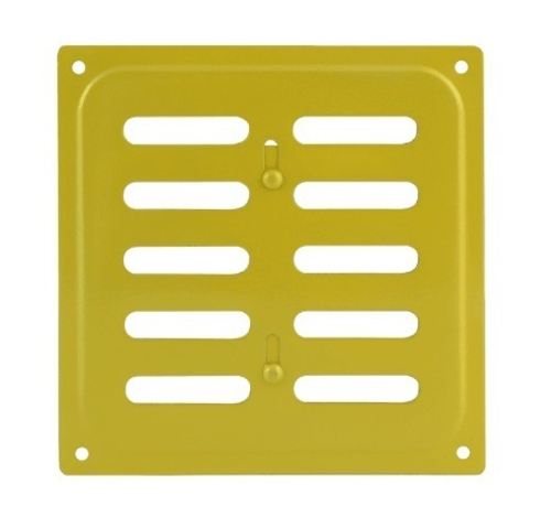 Решетка с заслонкой (заглушкой) 160х160 мм Золото