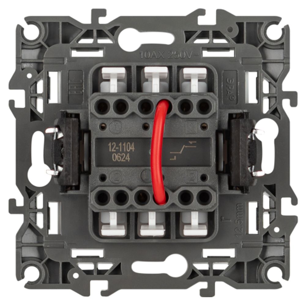 Выключатель ЭРА Серия 12 12-1104-01М двойной, 10АХ-250В, белый матовый