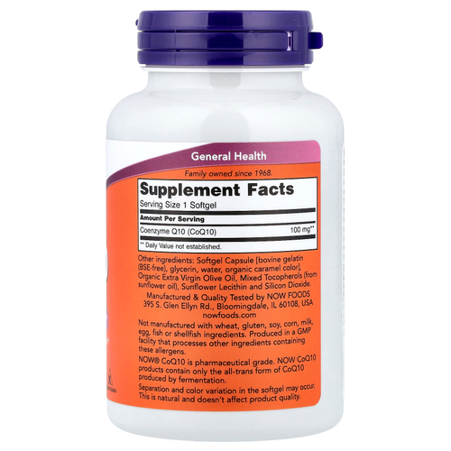 NOW Foods, коэнзим Q10, 100 мг, 150 капсул