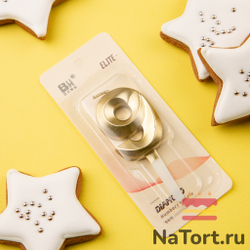 Свечи для торта, цифра 9 (золото, 5 см)