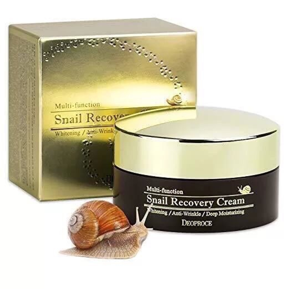 Deoproce Snail Recovery Cream многофункциональный восстанавливающий крем с муцином улитки