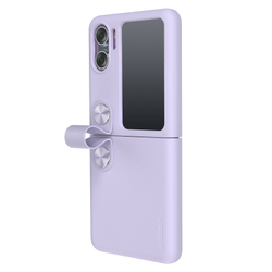 Чехол фиолетового цвета (Misty Purple) с мягким силиконовым покрытием от Nillkin для смартфона OPPO Find N2 Flip, серия Flex Flip