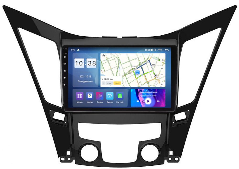 Магнитола для Hyundai Sonata 2010-2013 (YF) - Parafar PF310UHD на Android 13, QLED, ТОП процессор, 8Гб+128Гб, CarPlay, 4G SIM-слот