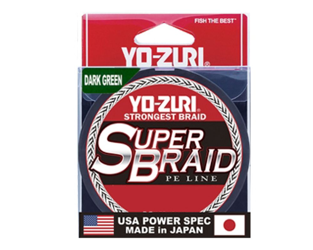 Пл.шн. Yo-Zuri PE Super Braid 150yd Dark Green 30Lbs (0.28мм)