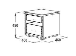 Тумба прикроватная "Ольга-12" (ясень анкор светлый), ЛДСП, Фант-мебель, г. Волжск